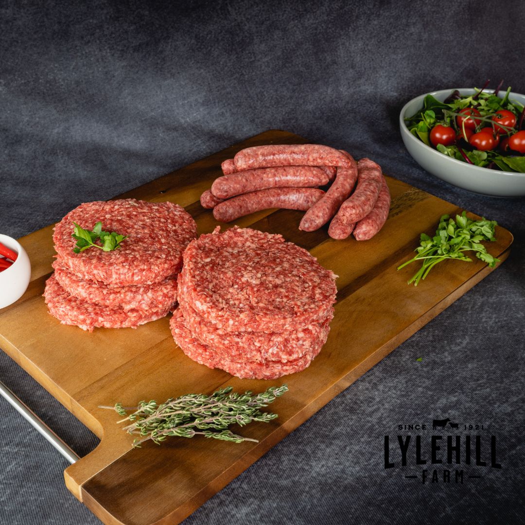 Lylehill Farm - Farm Fresh 6 x Burgers & 10 x Steak Sausages Pack