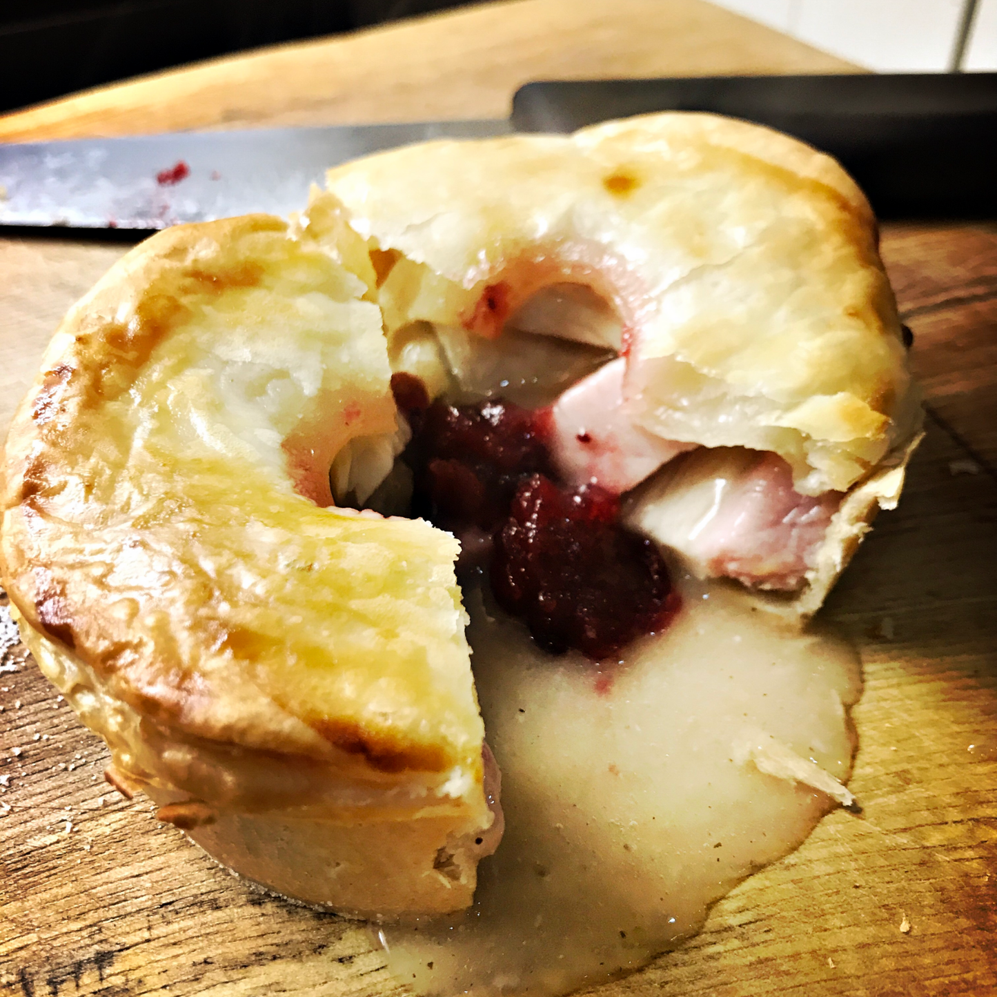 Turkey, Ham, Stuffing, & Cranberry Pie
